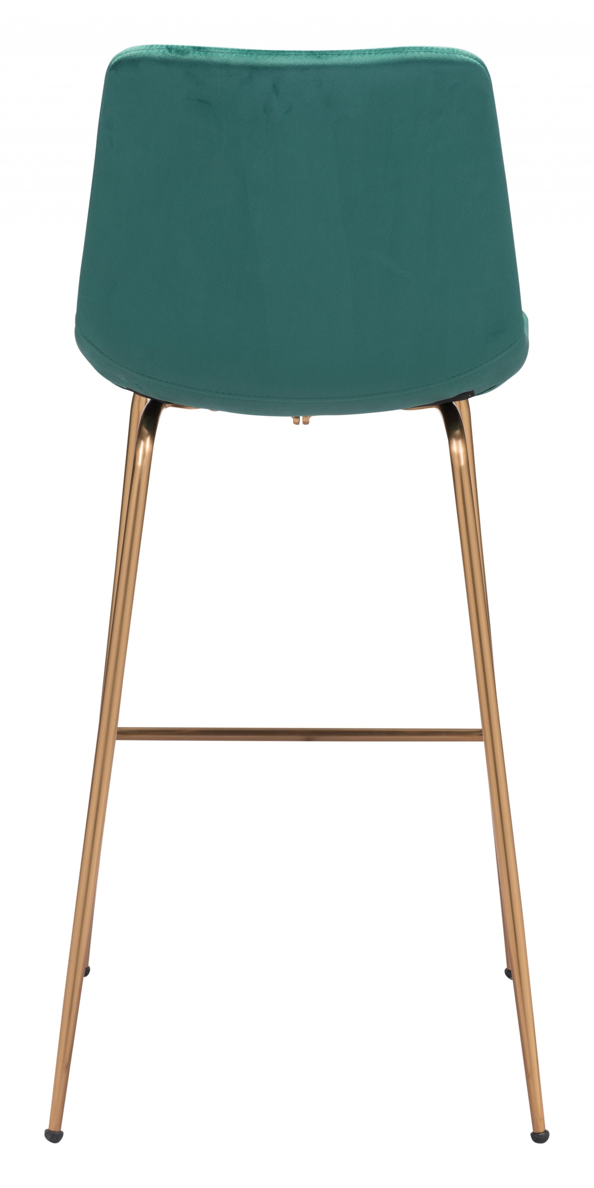 43" Green Steel Low Back Chair With Footrest