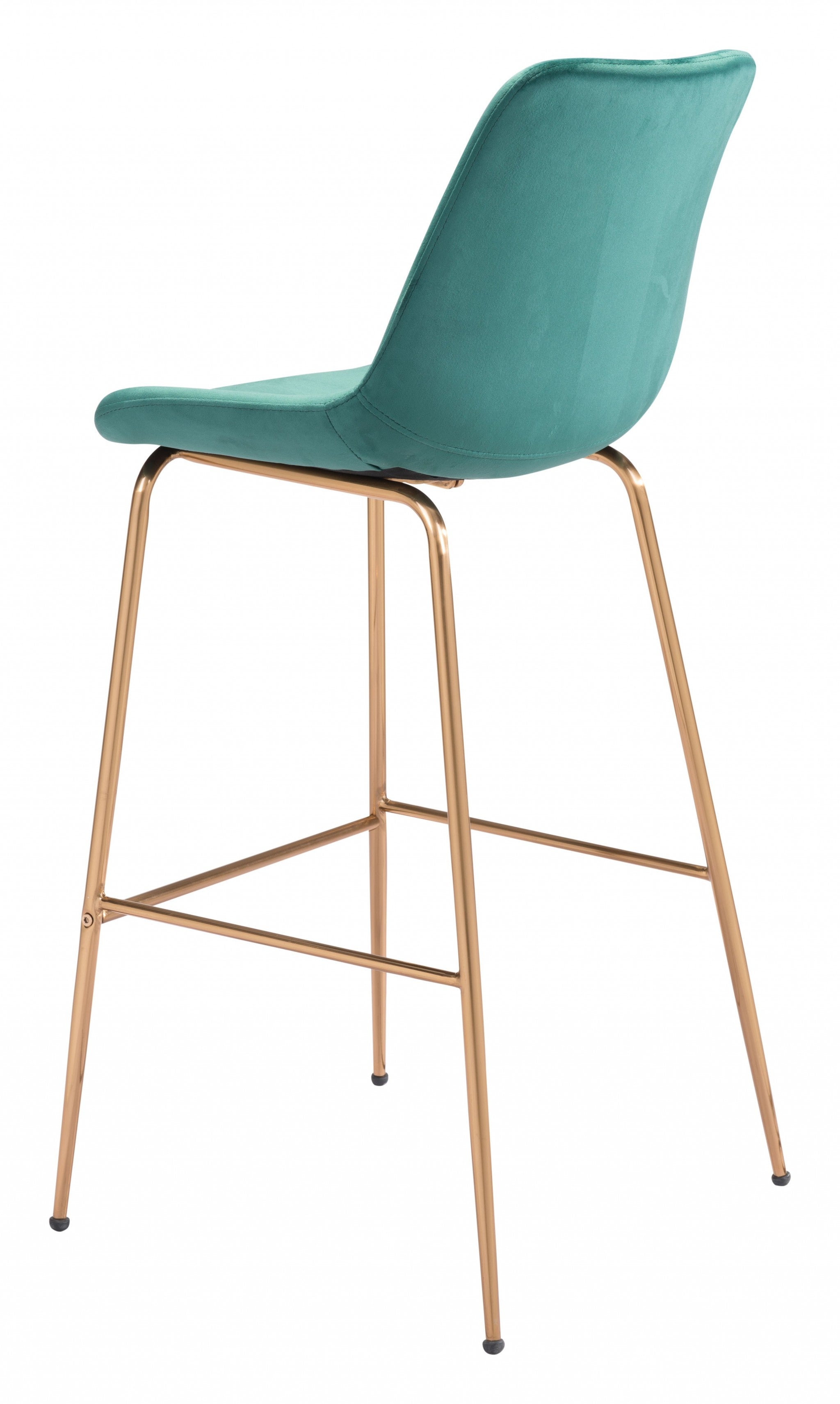 43" Green Steel Low Back Chair With Footrest