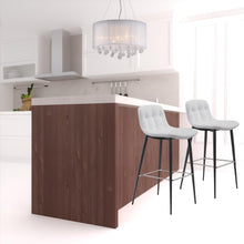 兩把 40 英寸帶腳踏板白鋼低背椅一套