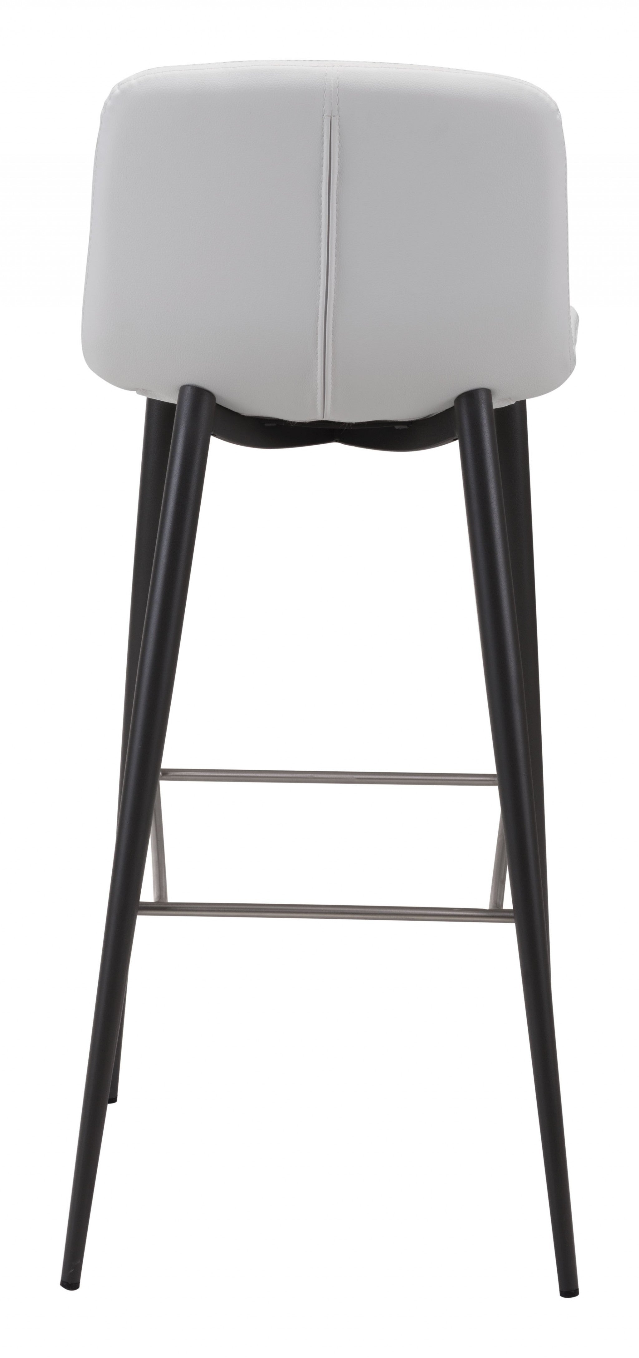 兩把 40 英寸帶腳踏板白鋼低背椅一套