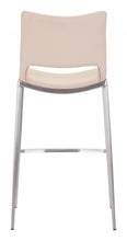 兩件套 41 英寸淺粉色和銀色鋼製低背吧台高椅子帶腳凳