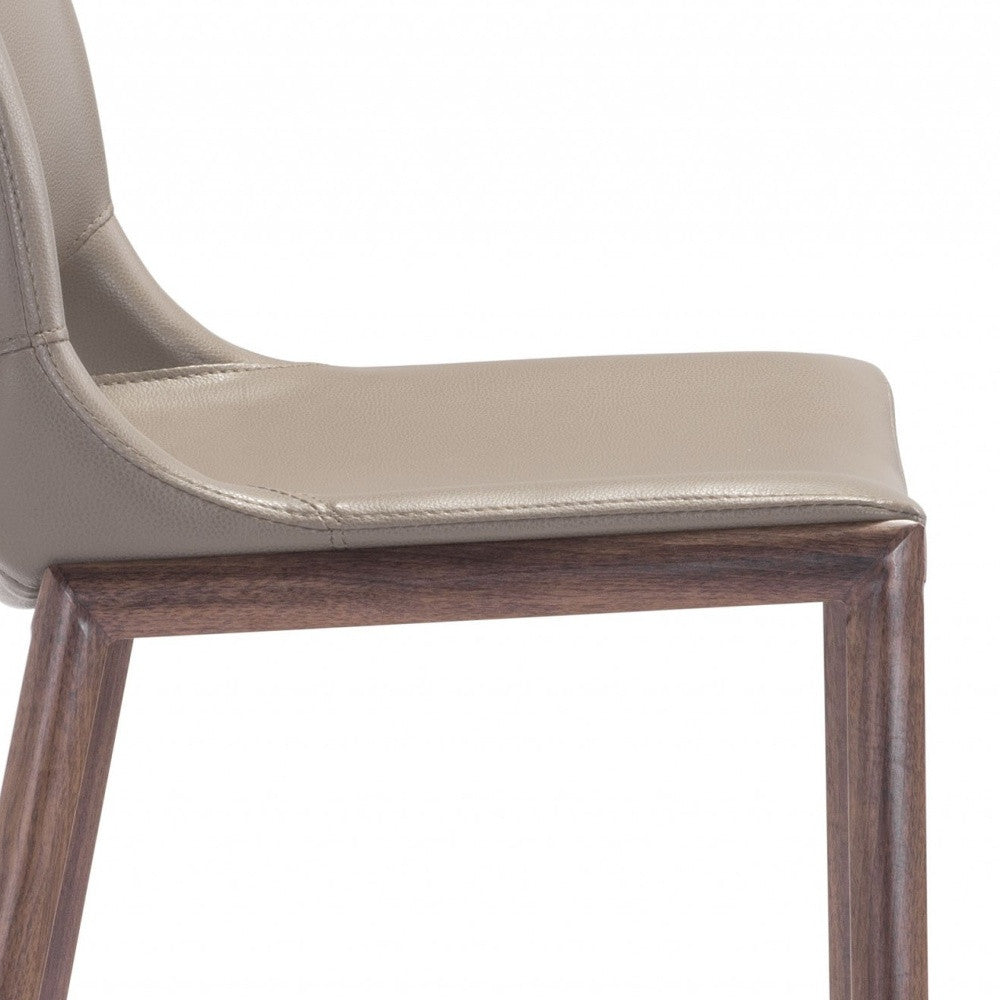 灰色人造皮革和濃縮咖啡 Mod Ergo 吧椅兩件套