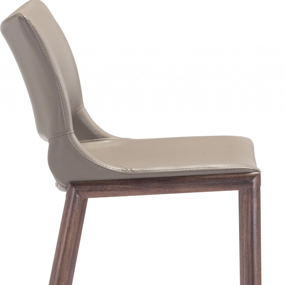 灰色人造皮革和濃縮咖啡 Mod Ergo 吧椅兩件套