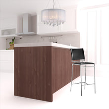 兩件套 38 英寸帶腳踏板黑鋼低背椅