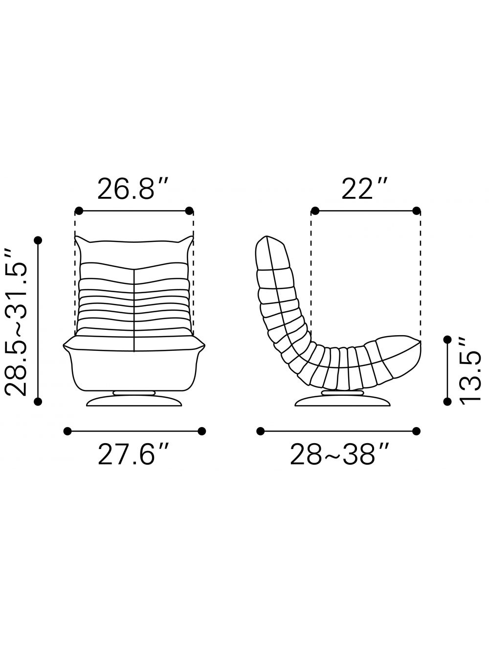輕鬆低調鈷藍色轉椅