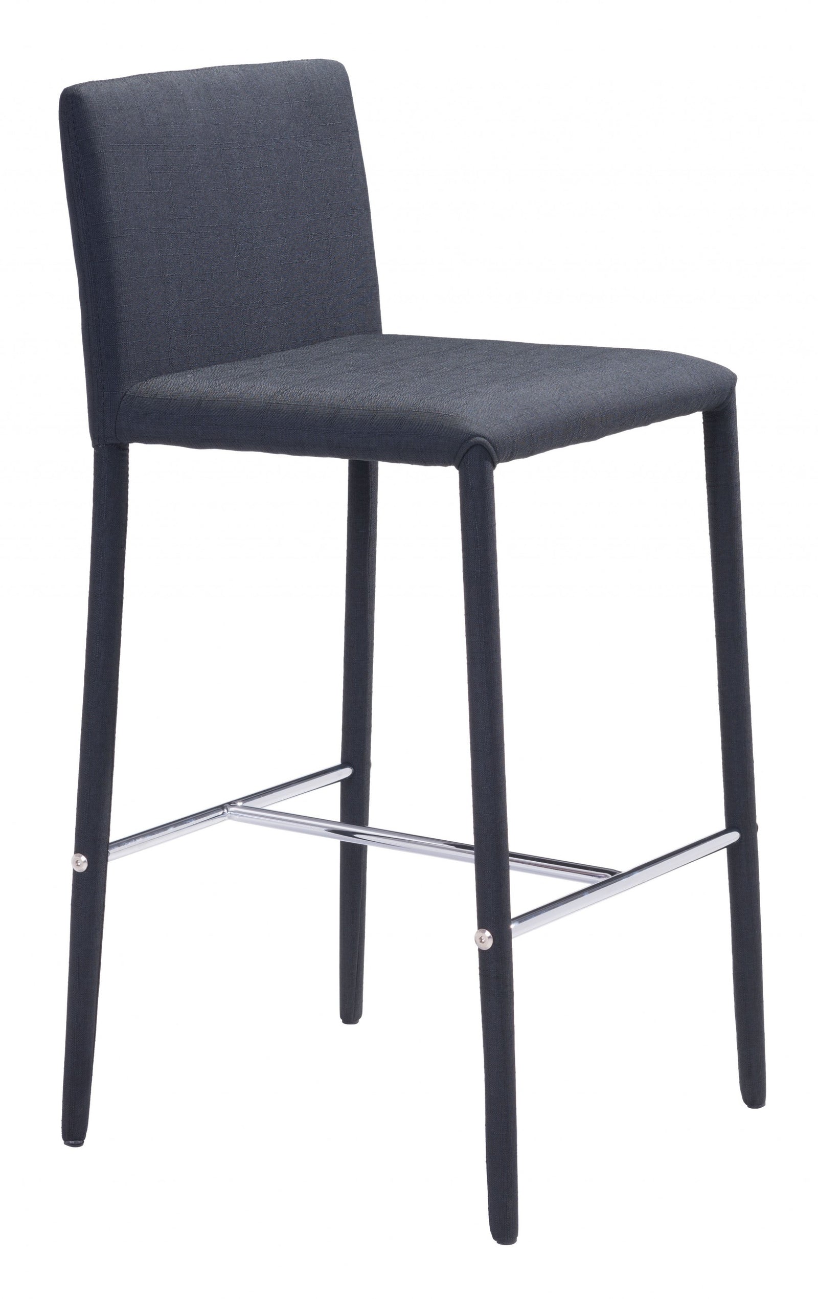 Set of Two Black Restaurant Quality Sleek Bar Chairs