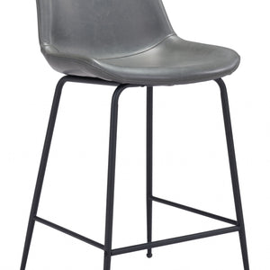 Gray and Black Top Shelf Modern Rugged Counter Chair