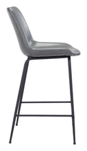 Gray and Black Top Shelf Modern Rugged Counter Chair