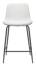 White and Black Top Shelf Modern Rugged Counter Chair