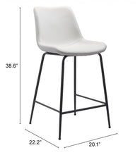 White and Black Top Shelf Modern Rugged Counter Chair