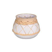 White Stone and Rattan Detail Planter
