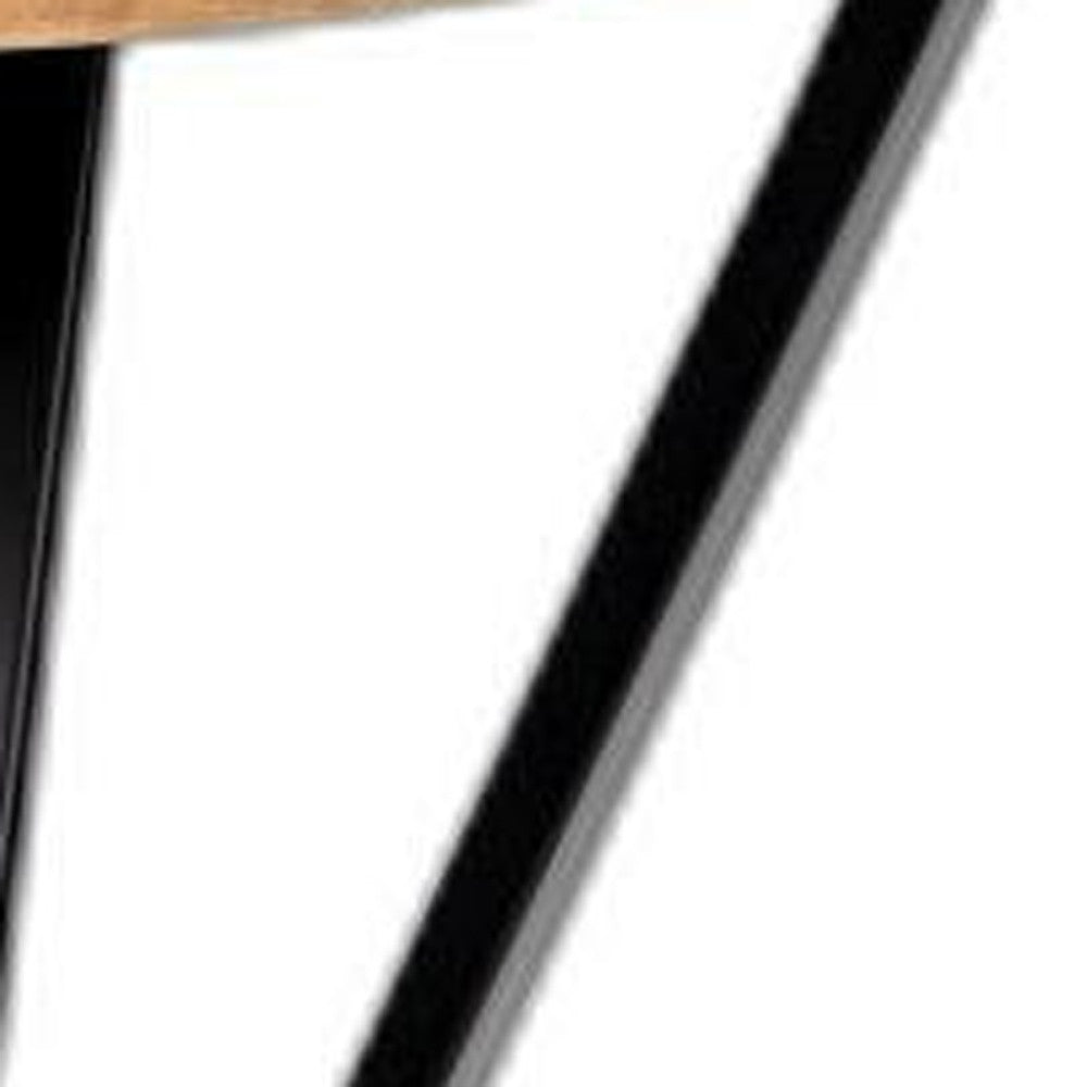 20" Natural Wood And Brown Manufactured Wood Round End Table