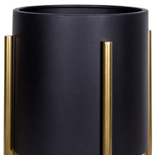 黑色和金色金屬植物架