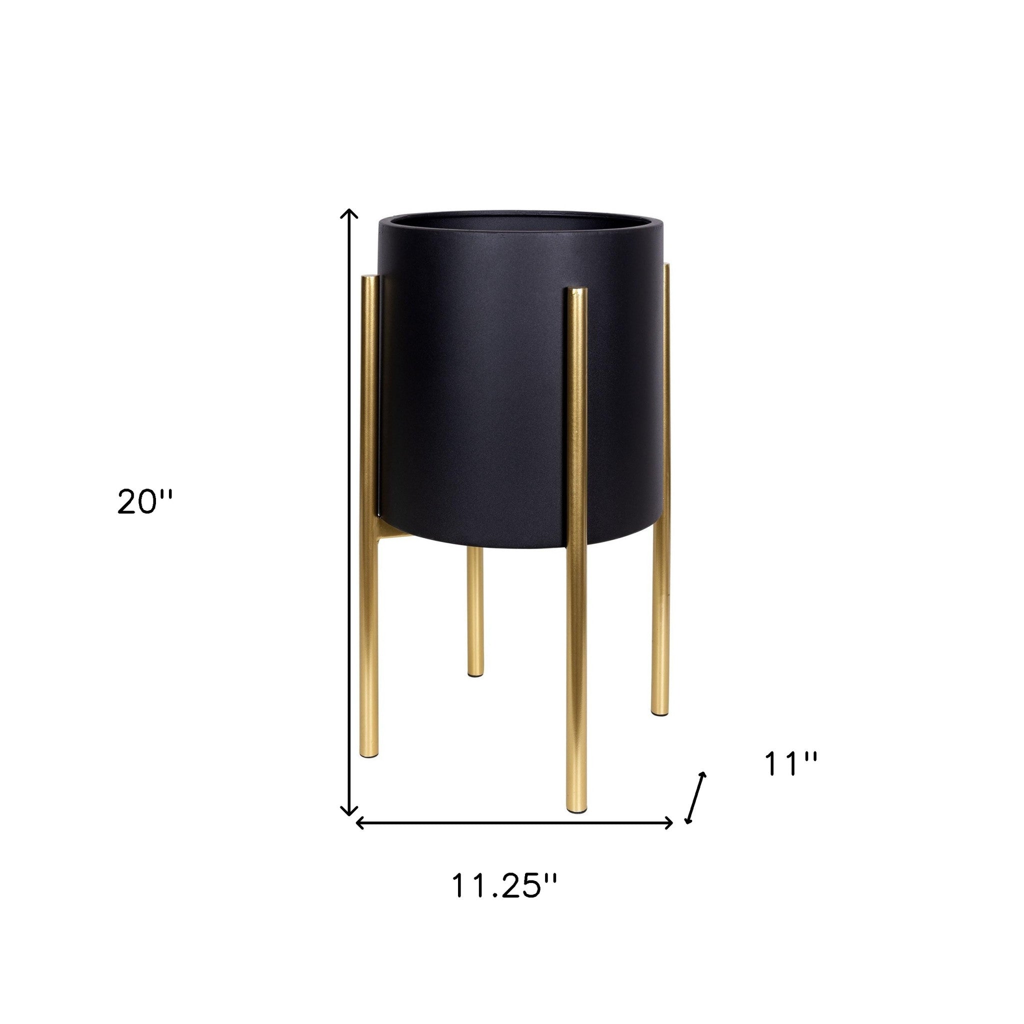 黑色和金色金屬植物架