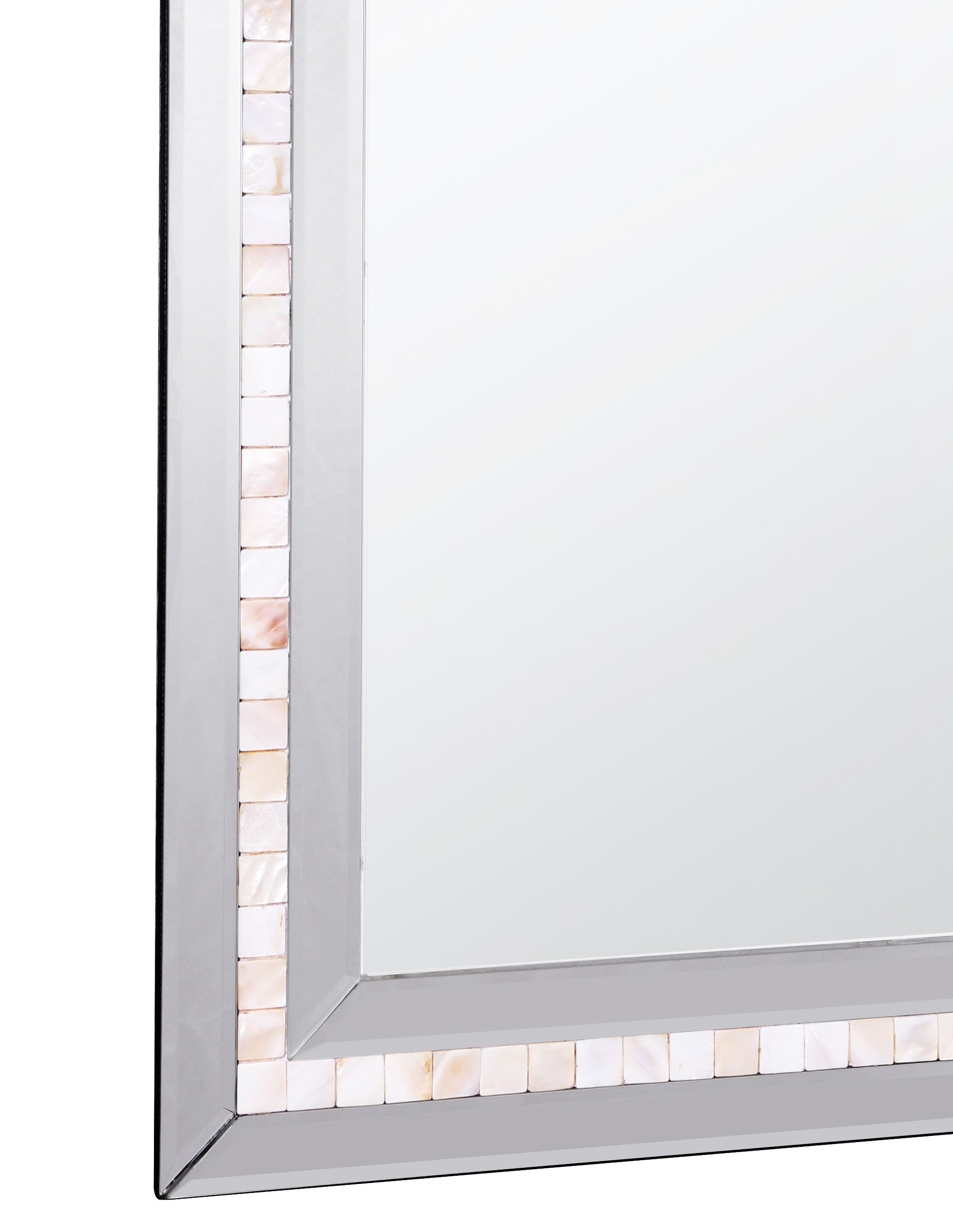Silver Tiled Border Wall Mirror