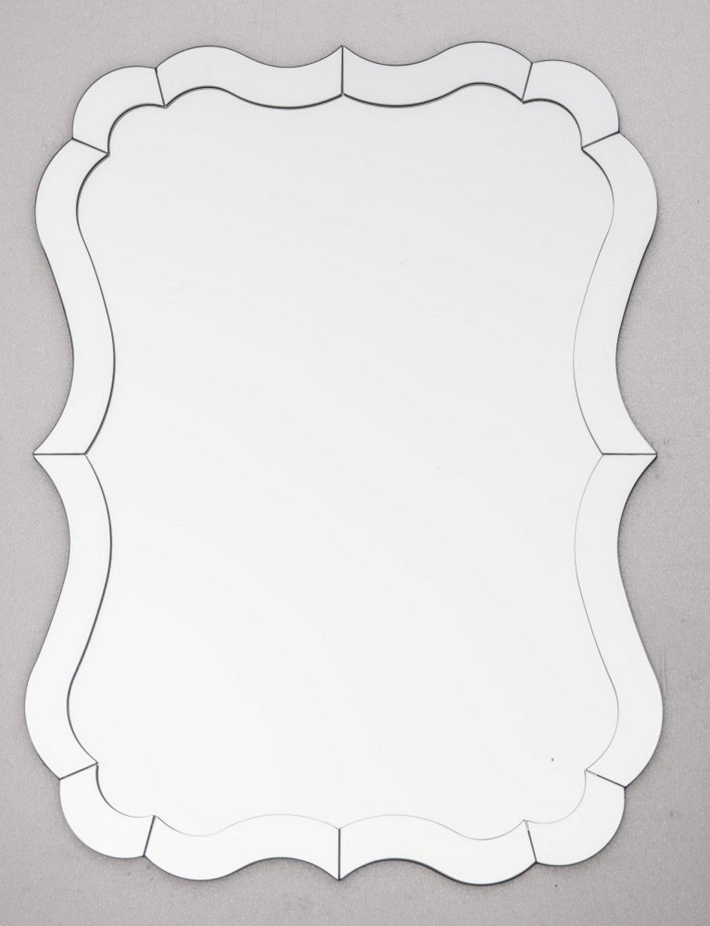 Scalloped Frameless Wall Mirror
