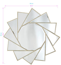 Gold Trimmed Pinwheel Wall Mirror