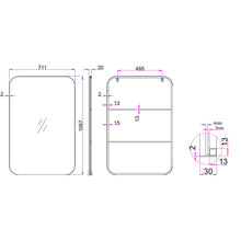 Rectangular Clean Metal Mirror