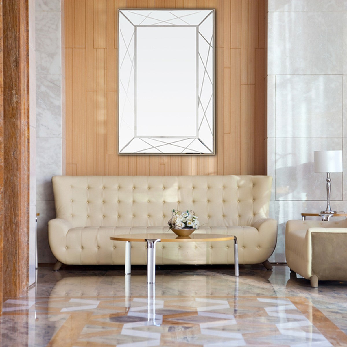 香檳色飾面牆鏡