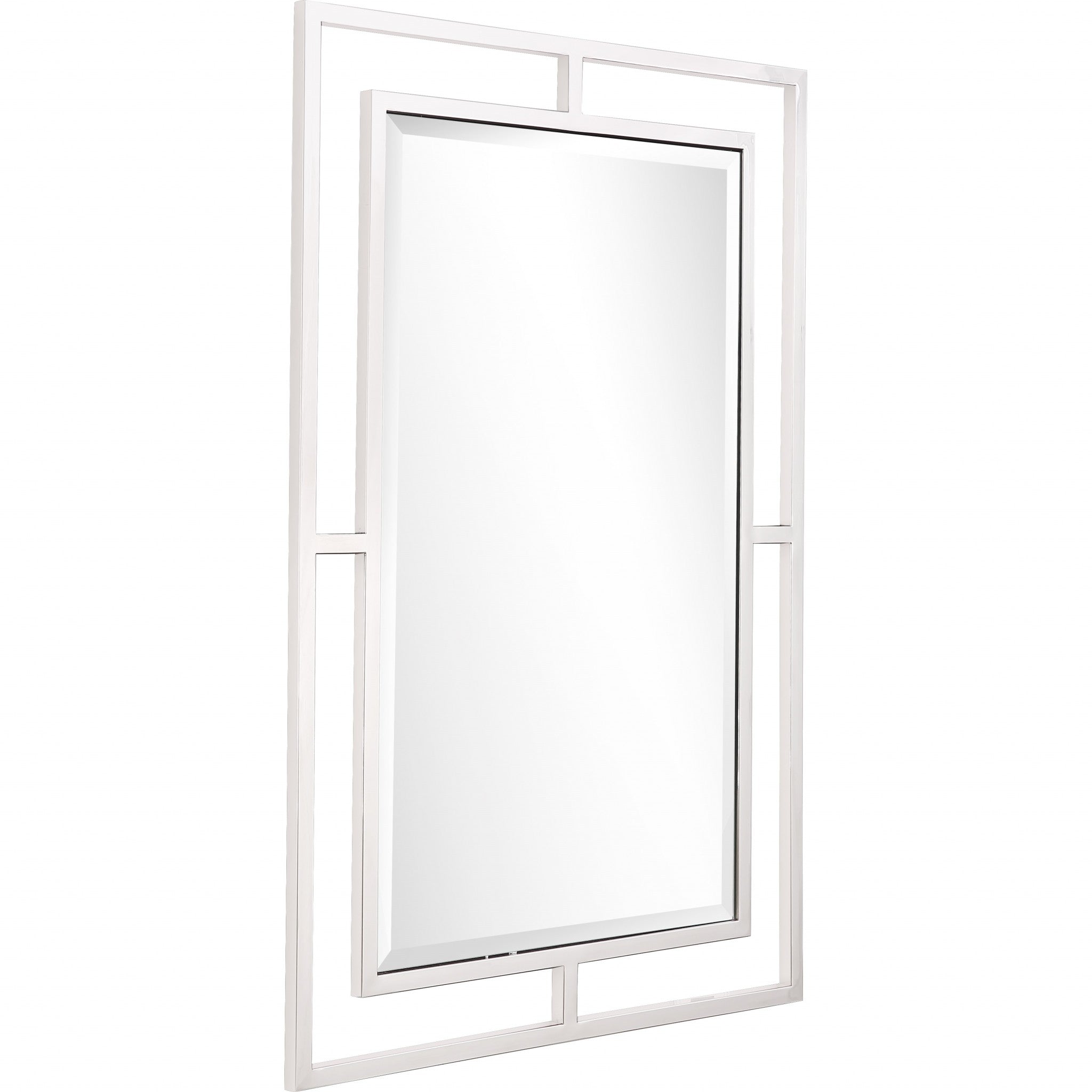 Espejo de pared rectangular Chic plateado