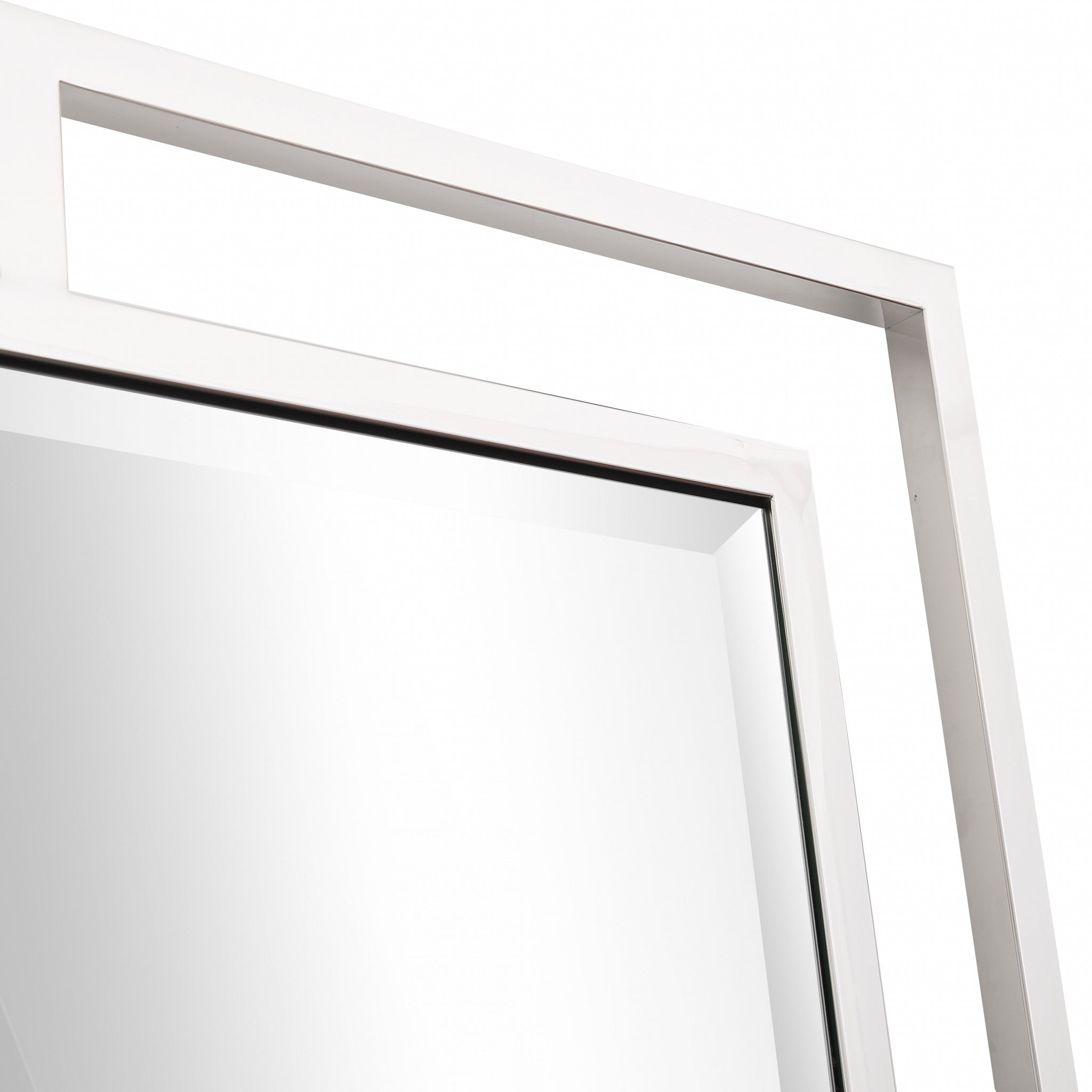 Espejo de pared rectangular Chic plateado