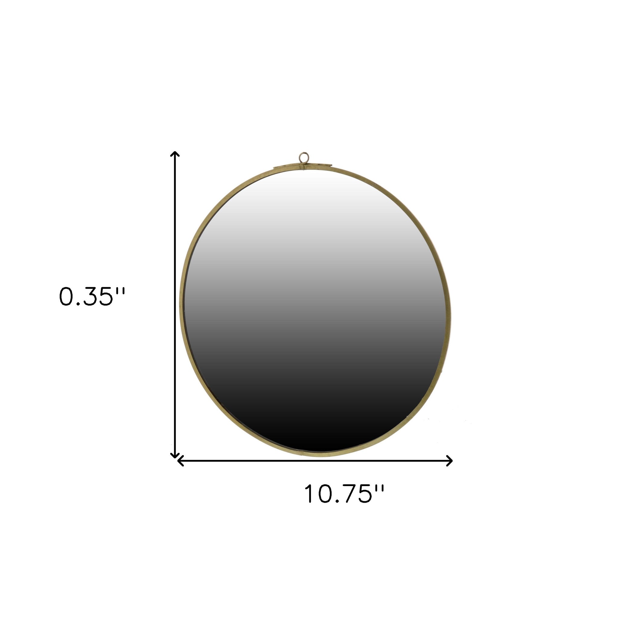 Espejo de pared redondo dorado