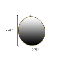 Espejo de pared redondo dorado