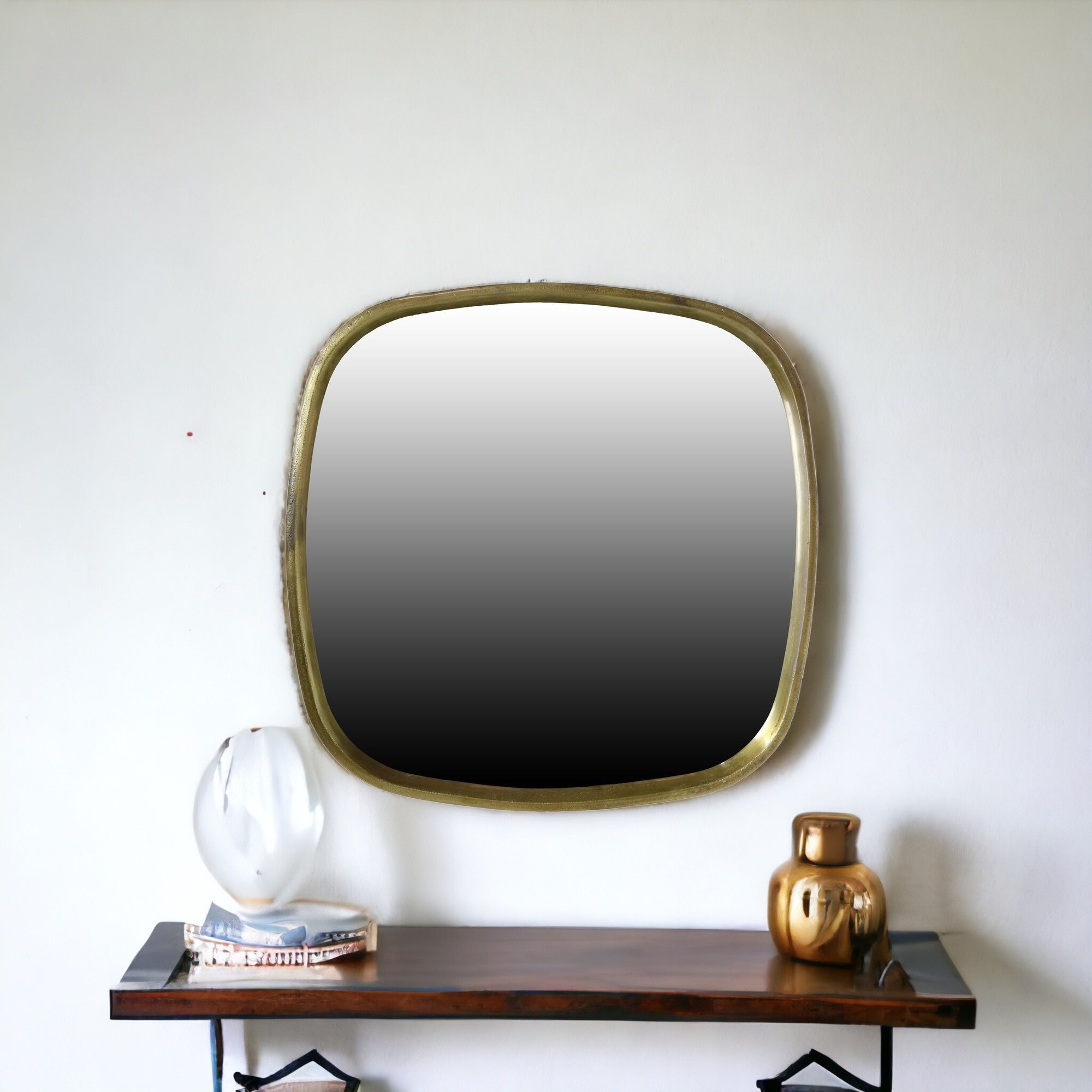 Payton Organic Metal Mirror - Brass