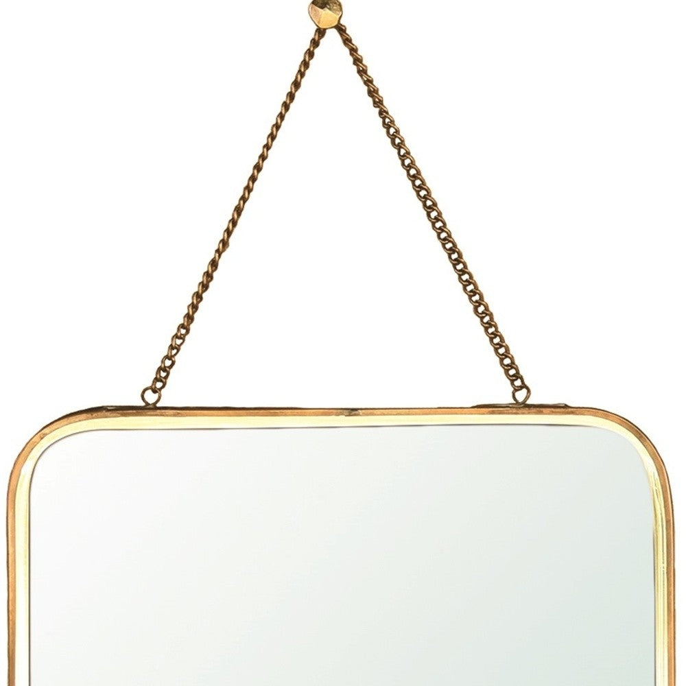 Gold Metal Vertical Wall Mirror