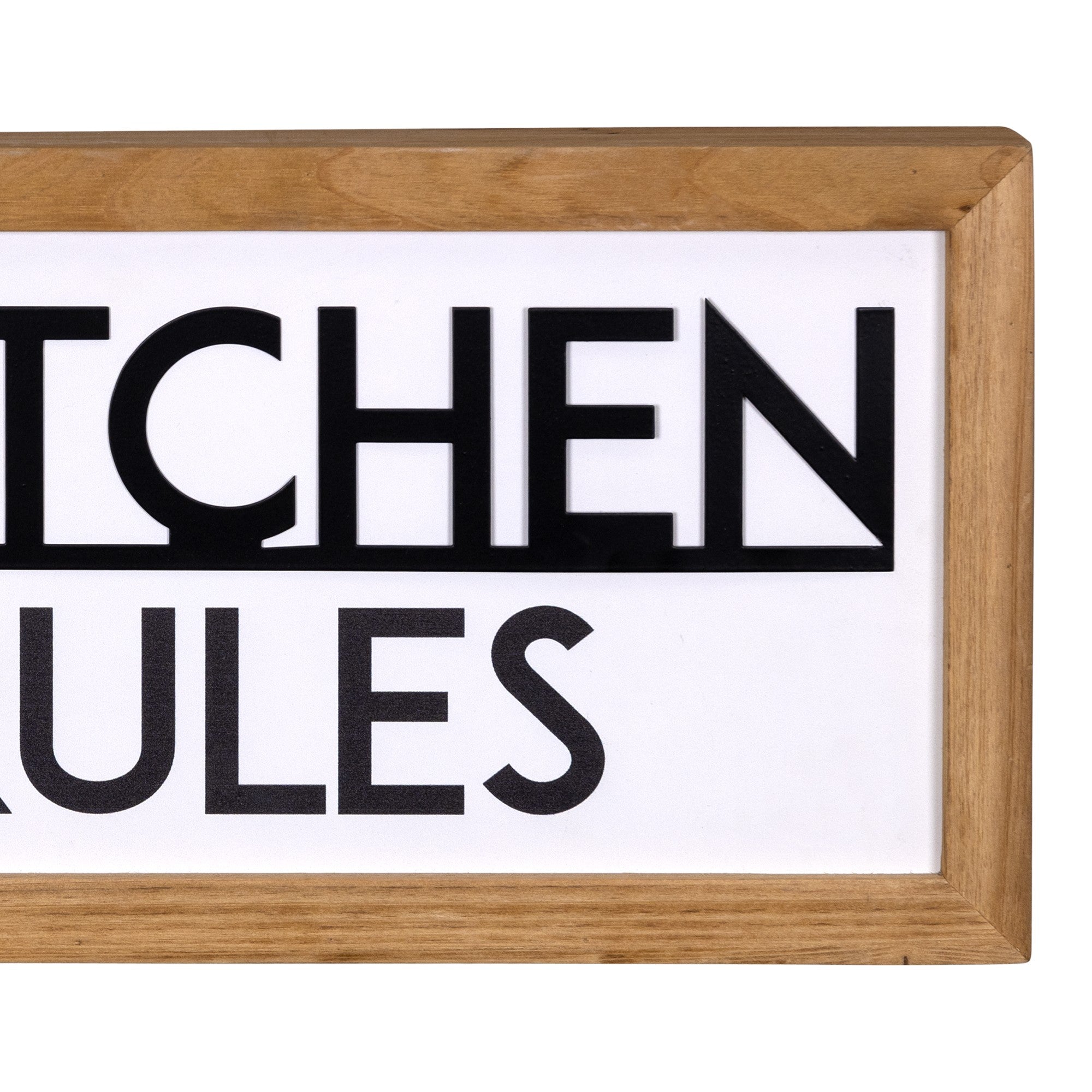 My Kitchen My Rules Metal and Wood Wall Art