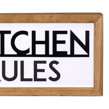My Kitchen My Rules Metal and Wood Wall Art