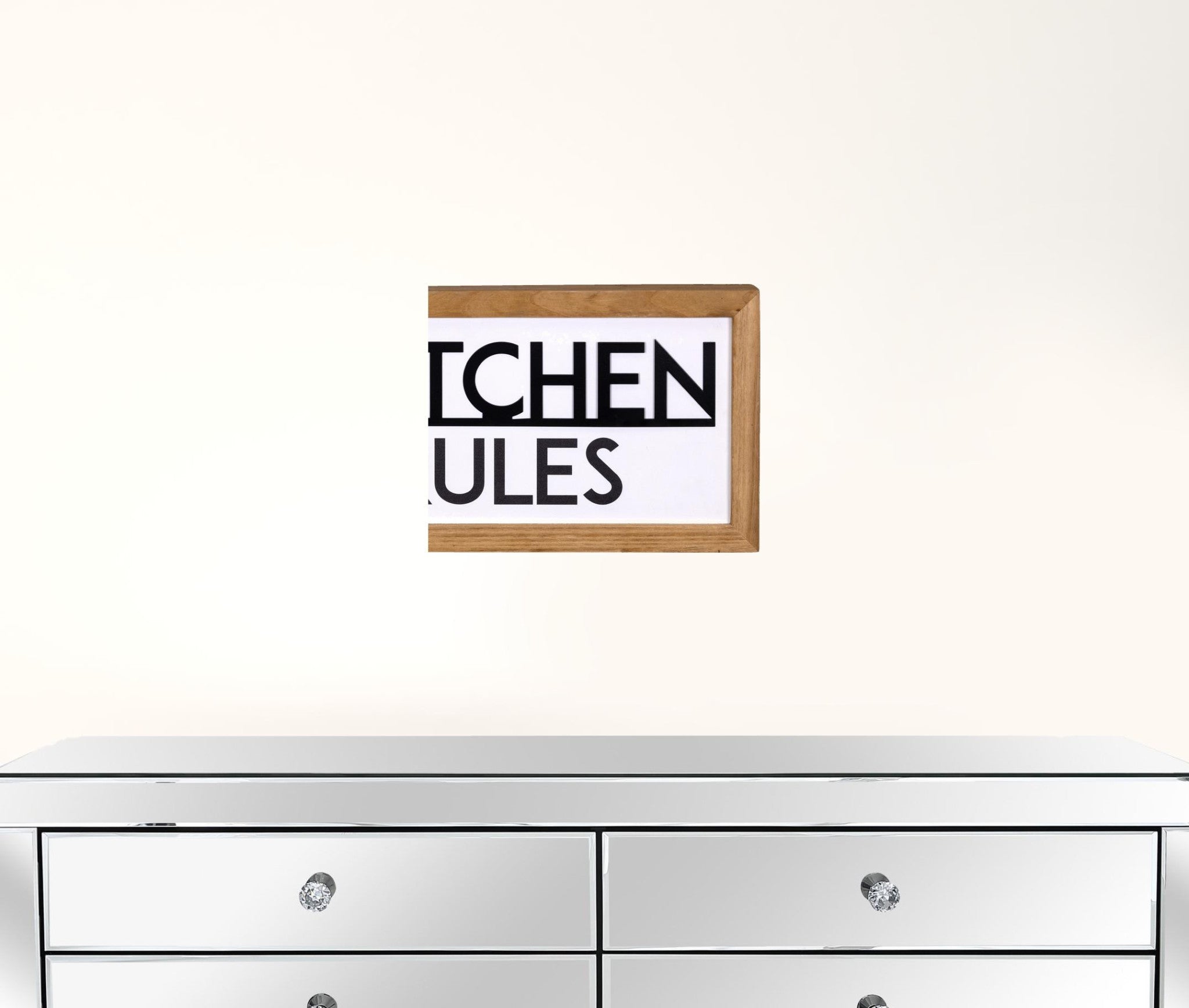 My Kitchen My Rules Metal and Wood Wall Art