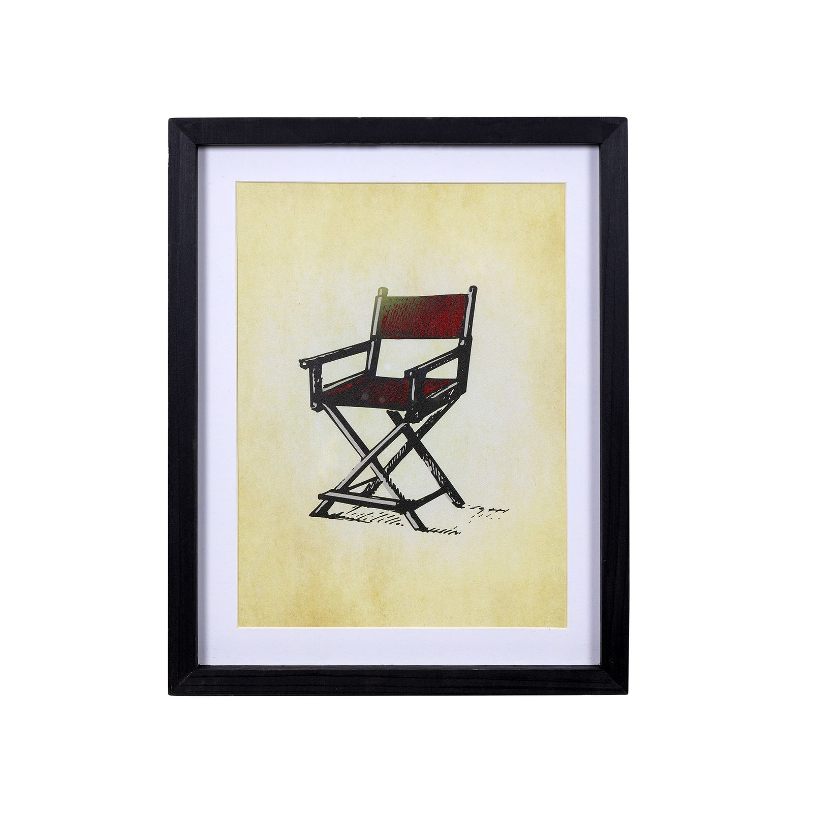Contemporary Director's Chair Framed Wall Art