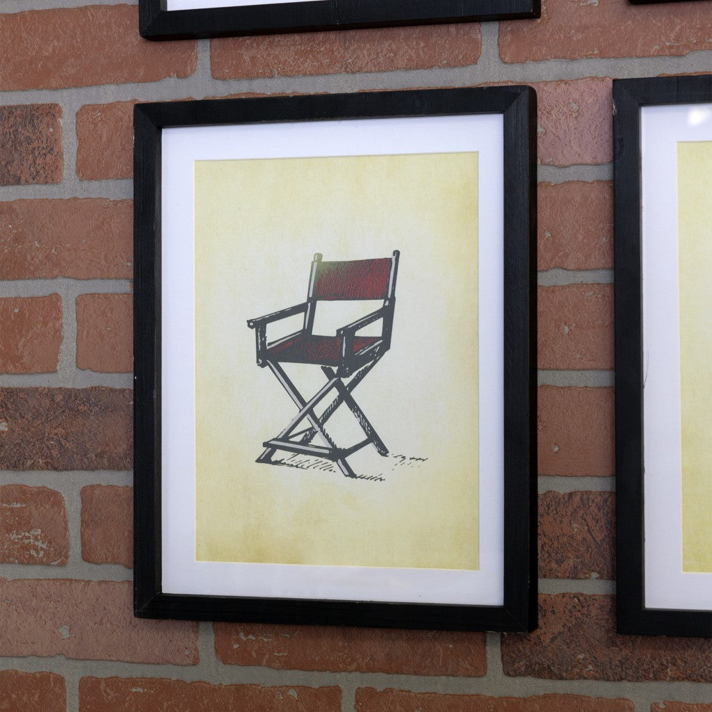 Contemporary Director's Chair Framed Wall Art