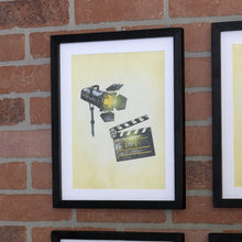Contemporary Movie Light and Clapperboard Wall Art