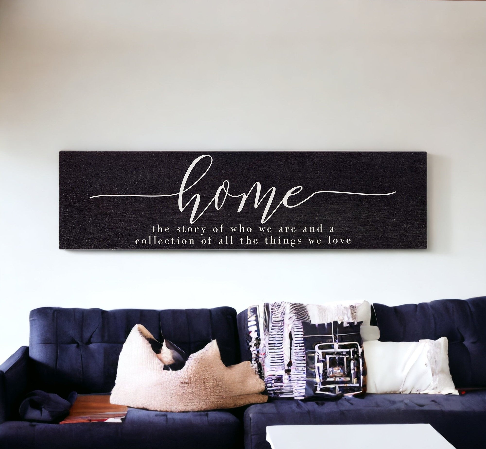 Home Quote Brown Wooden Wall Plaque