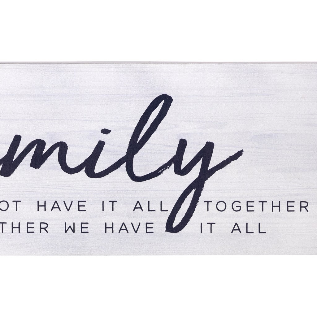 Family Quote White Wooden Wall Plaque