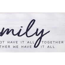 Family Quote White Wooden Wall Plaque
