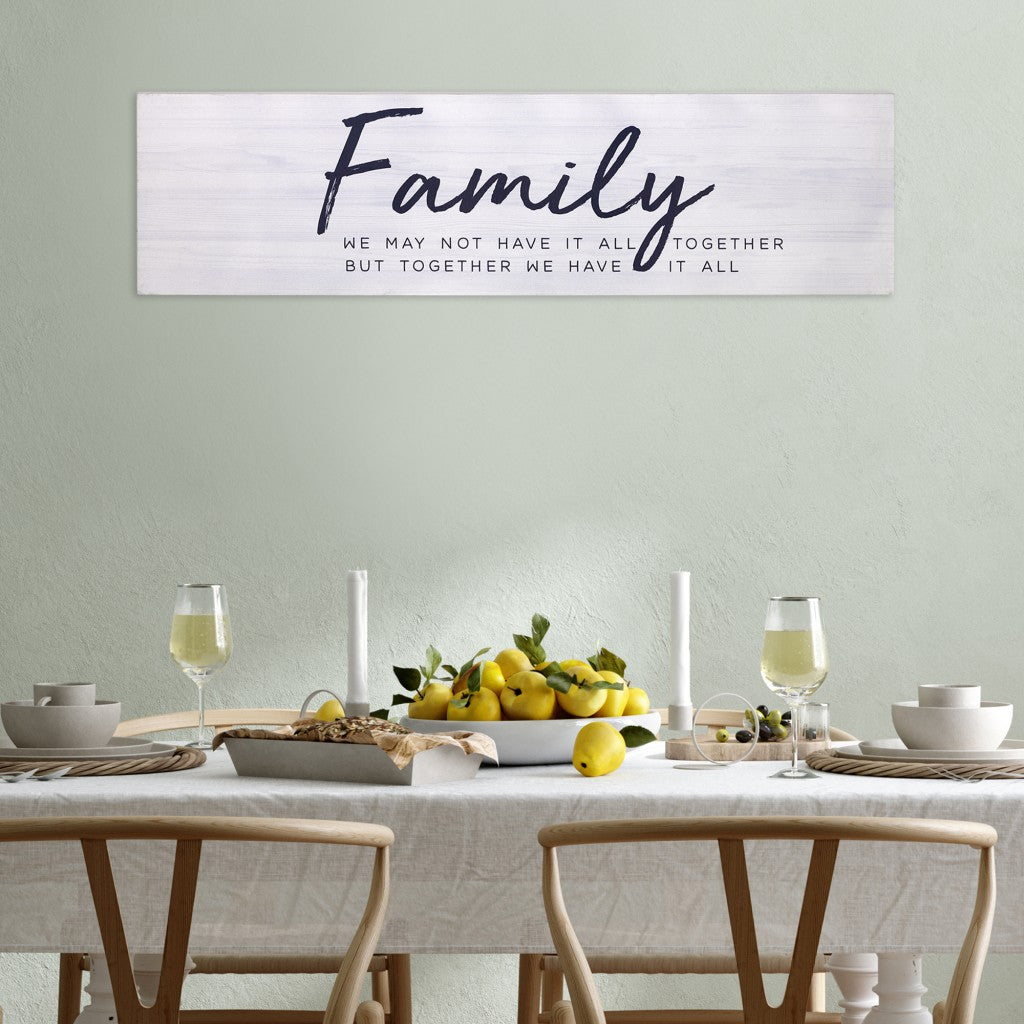 Family Quote White Wooden Wall Plaque