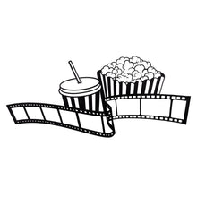 Decoración de pared de bebidas y palomitas de maíz de Black Metal Movie