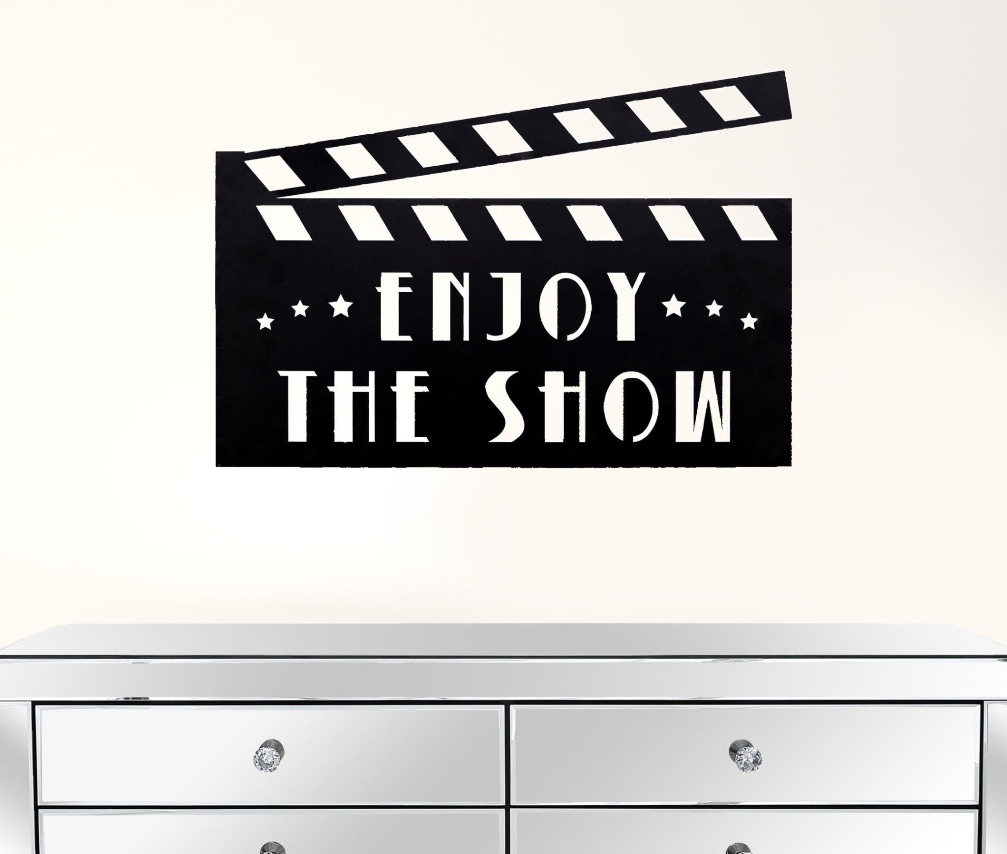 Black Metal Enjoy The Show Clapboard Wall Art