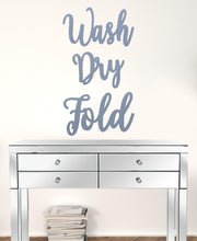 Gray Metal Wash Dry Fold Wall Sign