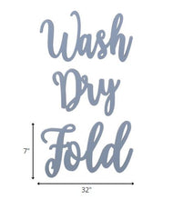 Gray Metal Wash Dry Fold Wall Sign