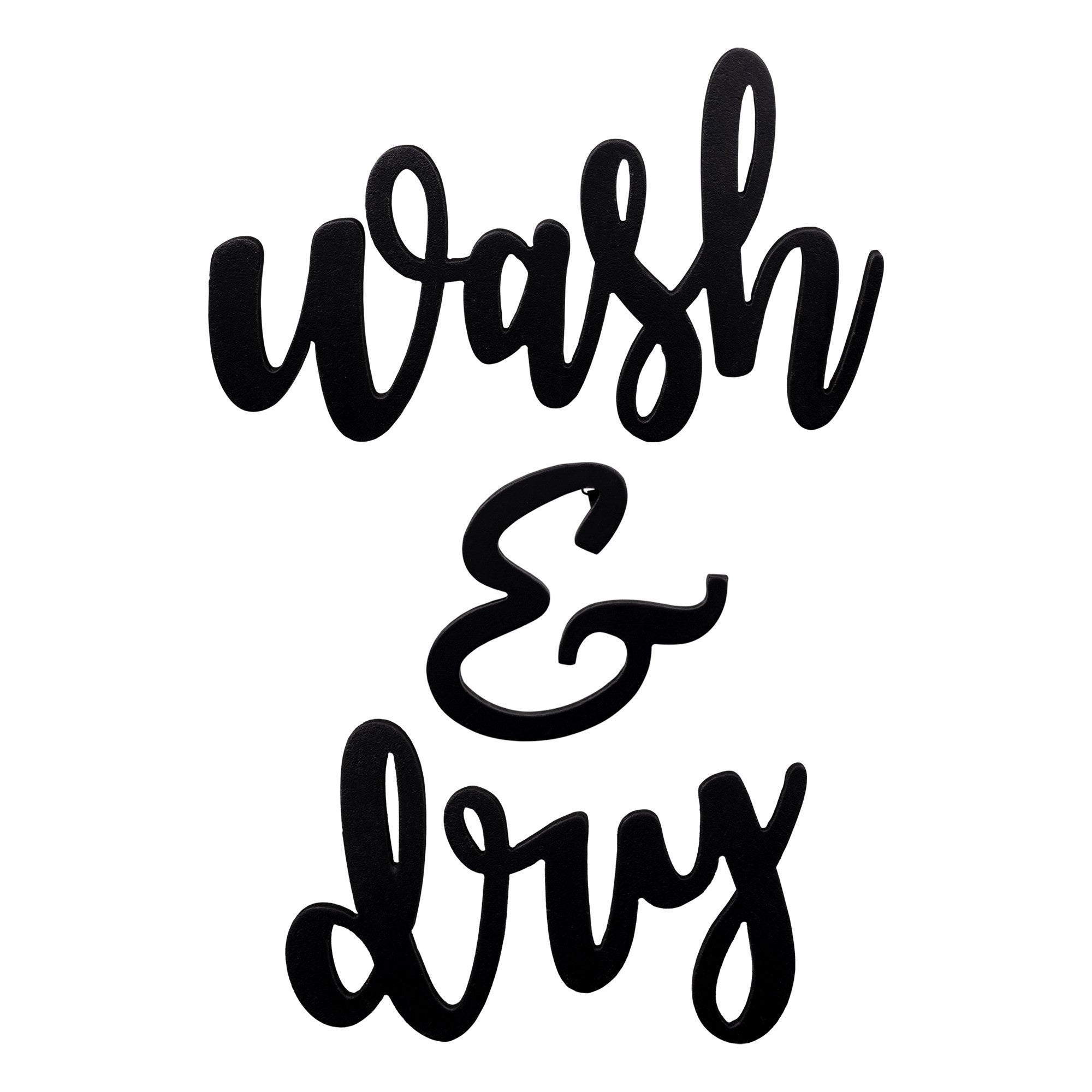 Black Metal Wash and Dry Wall Sign