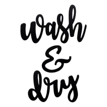 Black Metal Wash and Dry Wall Sign