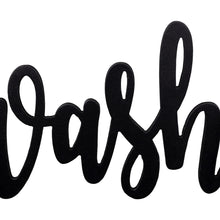 Black Metal Wash and Dry Wall Sign