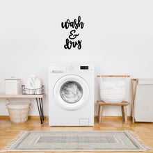 Black Metal Wash and Dry Wall Sign