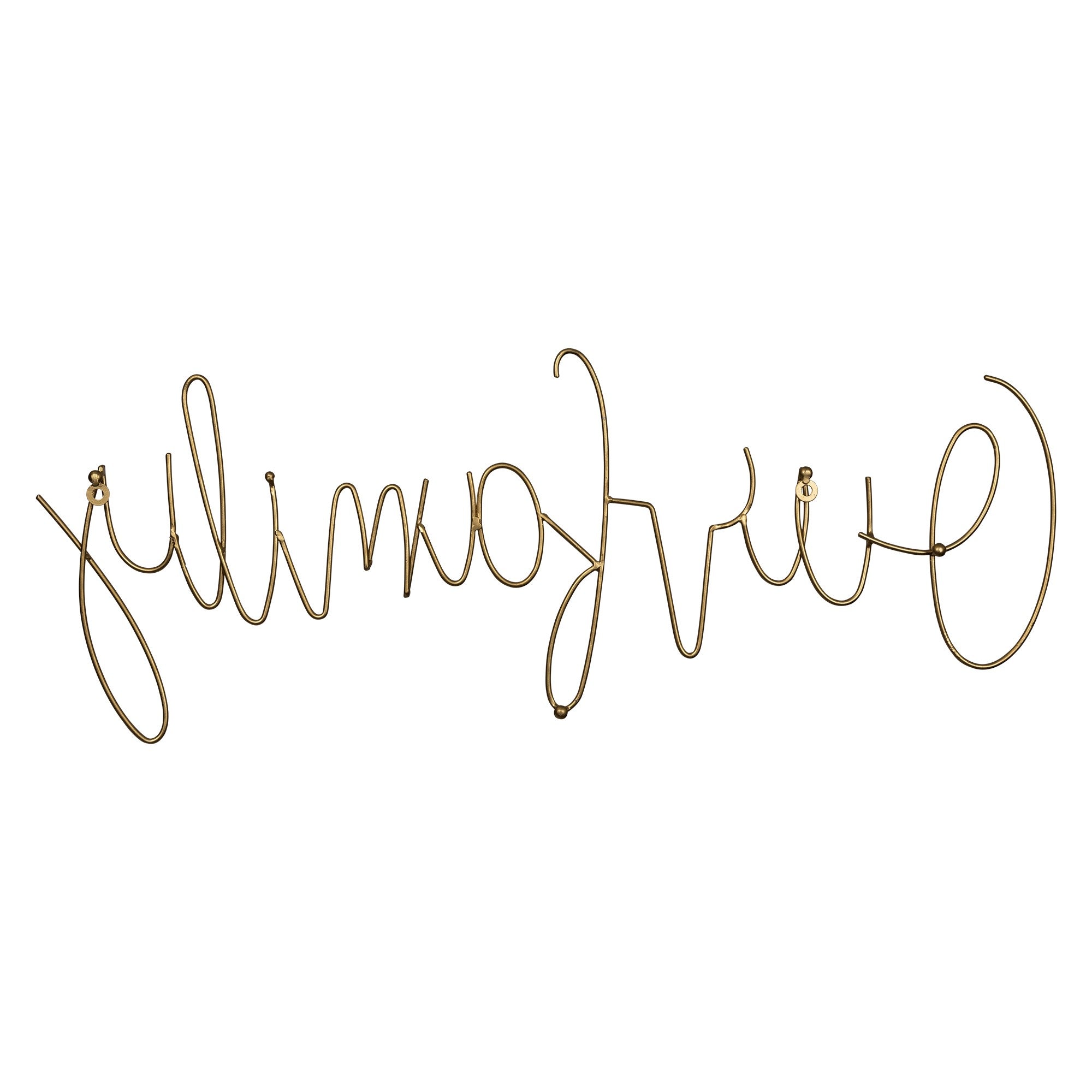 Minimalist Gold Metal Our Family Wall Sign