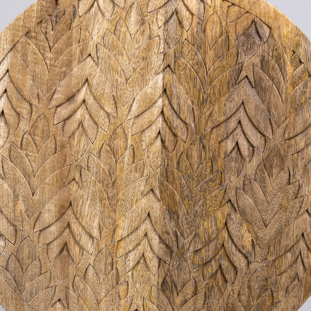 Carved Wooden Round Wall Décor