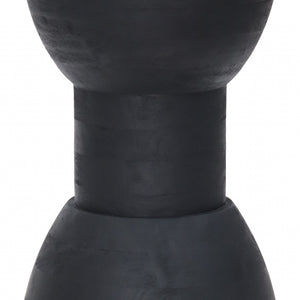 19" Black Backless Chair